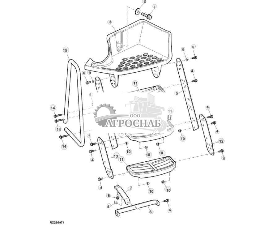 Ступенька, левая в сборе ( 